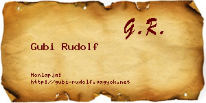 Gubi Rudolf névjegykártya
