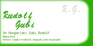 rudolf gubi business card